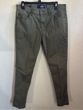 Hollister Men's Olive Green Chinos